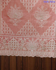 Mul Cotton Lucknowi Embroidered Un-Stitched Suit with Embroidered Dupatta