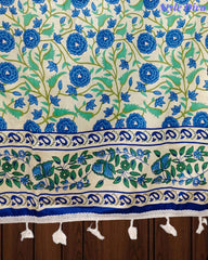 Cotton Digital Print Un-Stitched Suit with Crochet Lacing & Mul Cotton Dupatta