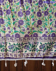 Cotton Digital Print Un-Stitched Suit with Crochet Lacing & Mul Cotton Dupatta