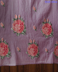 Mul Cotton Cross-Stitch Embroidered Unstitched Suit with Embroidered Dupatta