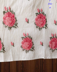 Mul Cotton Cross-Stitch Embroidered Unstitched Suit with Embroidered Dupatta