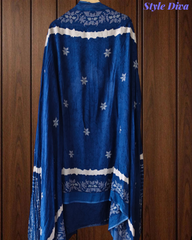 Cotton Digital Print Zari Embroidery Unstitched Suit with Mul Cotton Dupatta