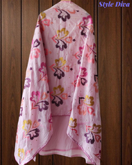 Mul Cotton Neck Embroidered Unstitched Suit with Designer Embroidered Dupatta