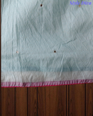 Mul Cotton Neck Embroidered Unstitched Suit with Designer Embroidered Dupatta