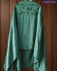 Modal Laser Cut Embroidered Un-Stitched Suit with Designer Dupatta