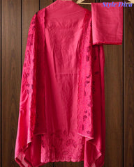 Modal Laser Cut Embroidered Un-Stitched Suit with Designer Dupatta