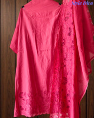 Modal Laser Cut Embroidered Un-Stitched Suit with Designer Dupatta
