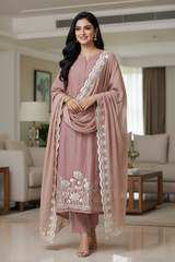 Mul CottonLaser Cut Gotta Work Un-Stitched Suit with Designer Dupatta