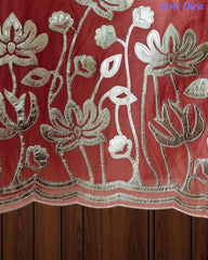 Mul Cotton Laser Cut Gotta Work Un-Stitched Suit with Designer Dupatta
