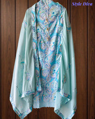 Cotton Printed Unstitched Suit with Faux Mirror & Applique Work Dupatta
