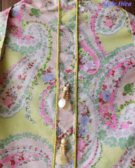 Cotton Printed Unstitched Suit with Faux Mirror & Applique Work Dupatta