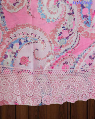 Cotton Printed Unstitched Suit with Faux Mirror & Applique Work Dupatta