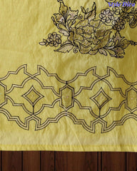Mul Cotton Lucknowi Embroidered Un-Stitched Suit with Embroidered Dupatta