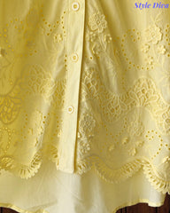 Pure Cotton Embroidered Regular Fit Casual Korean Shirt for Women