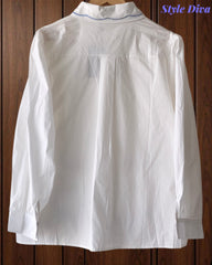 Women’s Pure Cotton Butterfly 3D Embroidery Korean Shirt | Casual Regular Fit Shirt