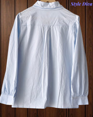 Women’s Pure Cotton Butterfly 3D Embroidery Korean Shirt | Casual Regular Fit Shirt