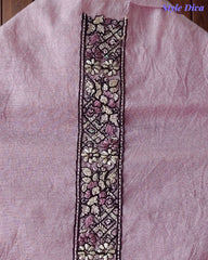Mul Cotton Lucknowi Embroidered Un-Stitched Suit with Embroidered Dupatta