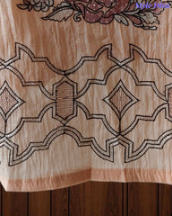 Mul Cotton Lucknowi Embroidered Un-Stitched Suit with Embroidered Dupatta