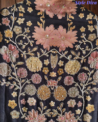 Muslin Digital Printed Semi-Stitched Suit with Zari & Sequin Highlighting Dupatta