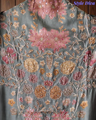 Muslin Digital Printed Semi-Stitched Suit with Zari & Sequin Highlighting Dupatta