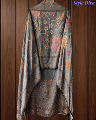Muslin Digital Printed Semi-Stitched Suit with Zari & Sequin Highlighting Dupatta