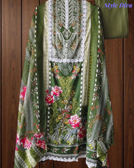 Jaam Cotton Printed Unstitched Suit with Mul Cotton Digital Print Dupatta
