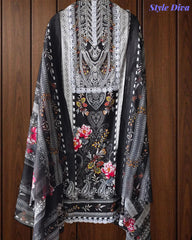 Jaam Cotton Printed Unstitched Suit with Mul Cotton Digital Print Dupatta