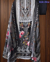 Jaam Cotton Printed Unstitched Suit with Mul Cotton Digital Print Dupatta
