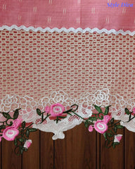 Jamdani Cotton Self Design Unstitched Suit with Crochet Lacing and 3D Floral Work Dupatta