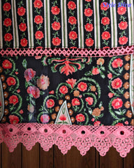 Jaam Cotton Digital Printed Crochet Lacing Unstitched Suit with Mul Cotton Dupatta