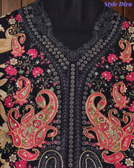 Cotton Digital Printed Unstitched Suit with Chiffon Dupatta With High-Lighting Work