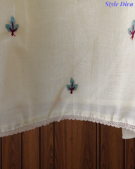 Cotton Linen Kashmiri Embroidery Un-Stitched Suit with Linen Dupatta