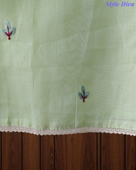Cotton Linen Kashmiri Embroidery Un-Stitched Suit with Linen Dupatta