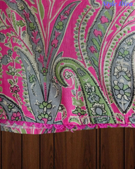 Cotton Digital Printed Crochet Lacing Unstitched Suit with Mul Cotton Dupatta
