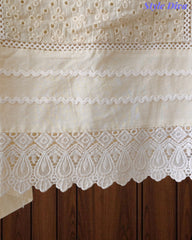 Cotton Pakistani Style Embroidered Unstitched Suit with Crochet Lacing Dupatta