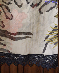 Organza Digital Printed Unstitched Suit with Mirror Highlighting