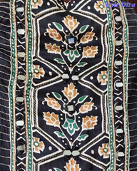 Premium Edit-Gajji Silk Digital Print Unstitched Suit with Real Mirror Work & Printed Dupatta