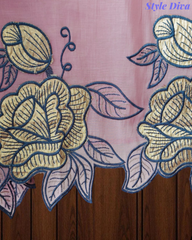 Mul Cotton Gotta Work & Scalloped Embroidery Un-Stitched Suit with Scalloped Dupatta