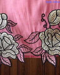 Mul Cotton Gotta Work & Scalloped Embroidery Un-Stitched Suit with Scalloped Dupatta