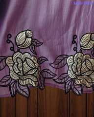 Mul Cotton Gotta Work & Scalloped Embroidery Un-Stitched Suit with Scalloped Dupatta
