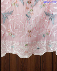 Mul Cotton Parsi Embroidered Un-Stitched Suit Set with Scalloped Embroidered Dupatta