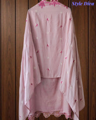 Mul Cotton Overall Embroidered Un-Stitched Suit Set