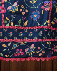 Cotton Pakistani Style Printed Un-Stitched Suit with Crochet Lacing Dupatta