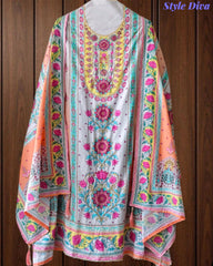 Pure Cotton Digital Print Un Stitched Suit with Pearl Highlighting Mul Cotton Dupatta