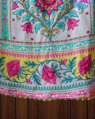 Pure Cotton Digital Print Un Stitched Suit with Pearl Highlighting Mul Cotton Dupatta