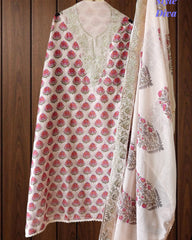 Linen Digital Print Un Stitched Suit with Pita Embroidery Dupatta
