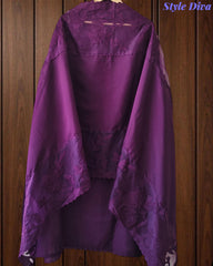 Mul Chanderi Un Stitched Suit with Organza Applique Work Border Dupatta