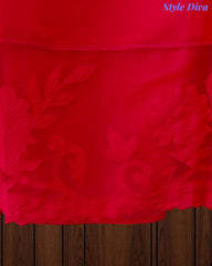 Mul Chanderi Un Stitched Suit with Organza Applique Work Border Dupatta