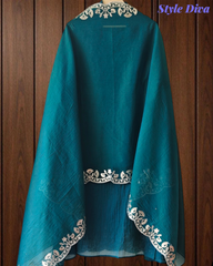 Mul Cotton Pichwai Art Un Stitched Suit with Gotta Laser Cut Work