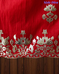 Mul Cotton Pichwai Art Un Stitched Suit with Gotta Laser Cut Work